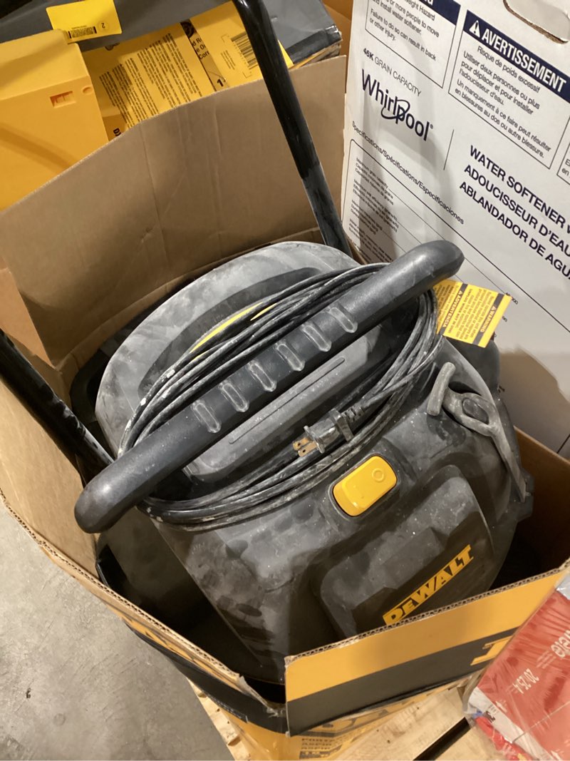 Condition photo showing As Is for dewalt stealthsonic quiet 16-gallon 6.5-hp corded wet/dry shop vacuum with accessories included
