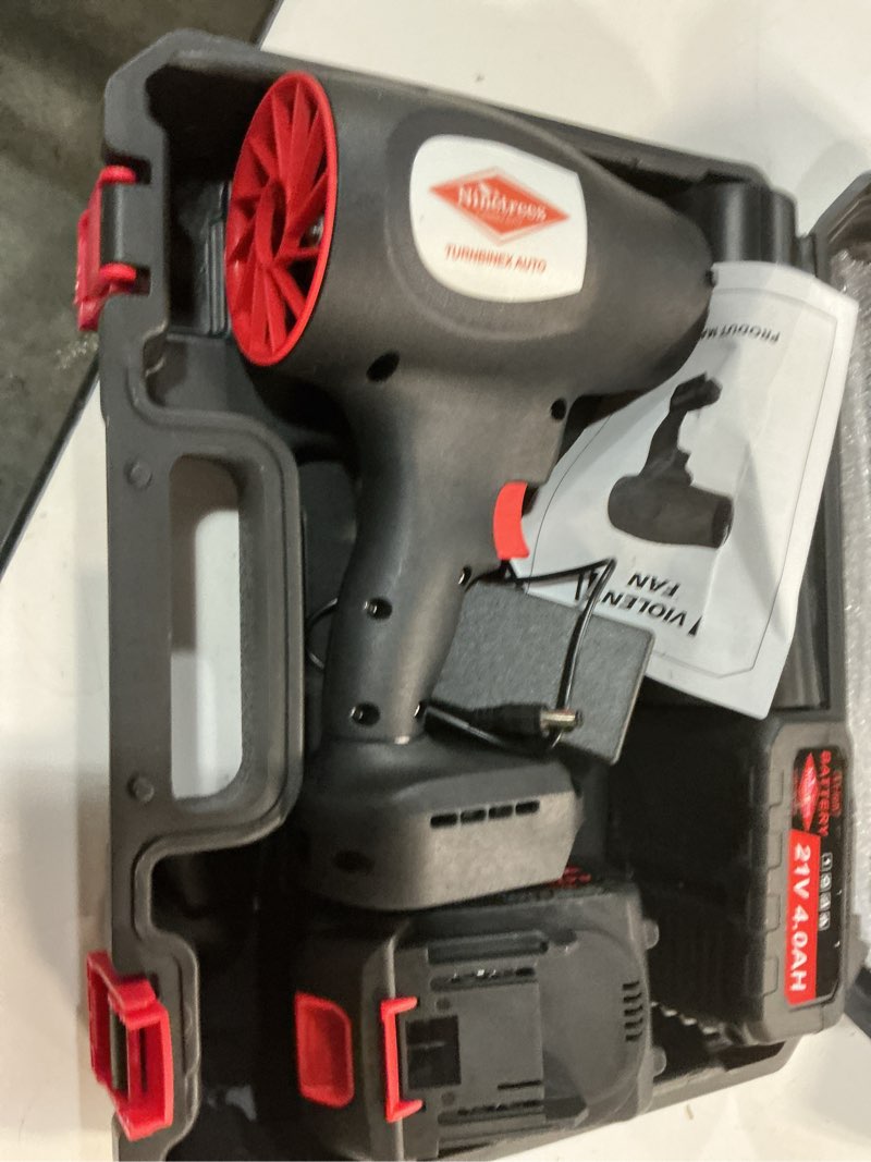 Condition photo showing Good Condition for leaf blower cordless with battery and charger, 1000,000 rpm,one-touch lock mode, lightweight handheld design,blower for patio cleaning,car blowing water, blowing leaves and dust black