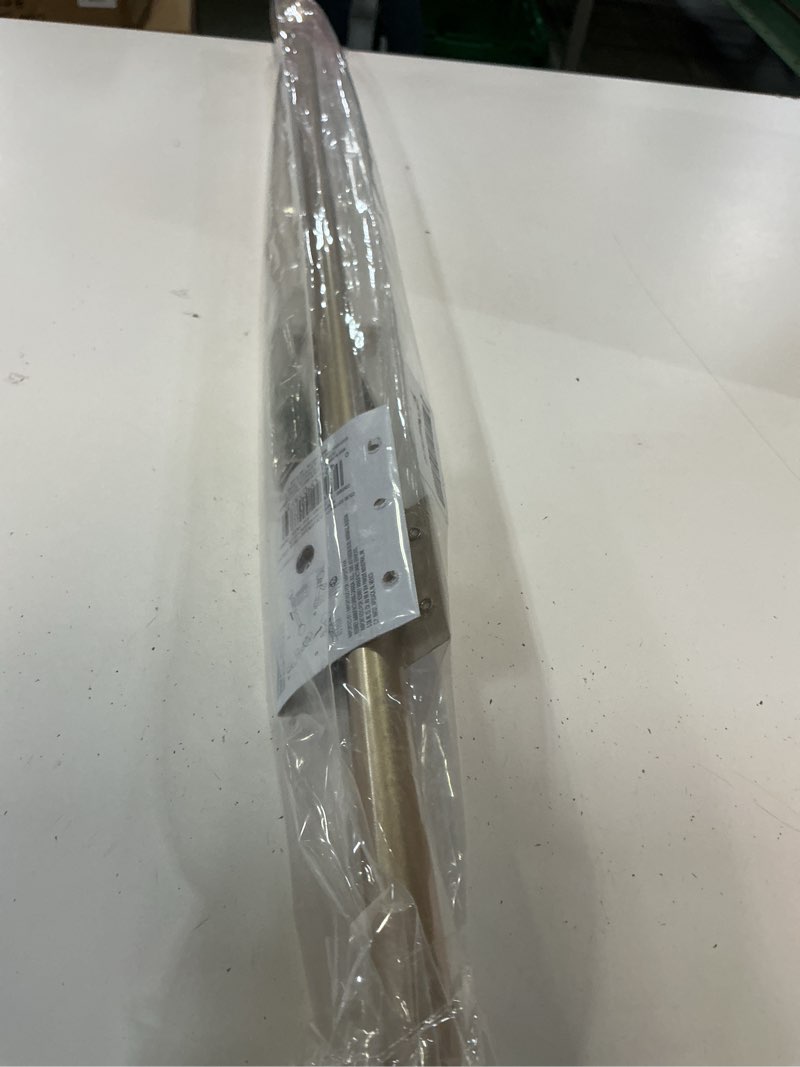 Condition photo showing Good Condition for kenney – chelsea curtain rod, durable 5/8" steel rod with decorative ball ends, adjustable 28–48" for light to medium weight curtains, soft brass gold 1-pack 28-48" soft brass