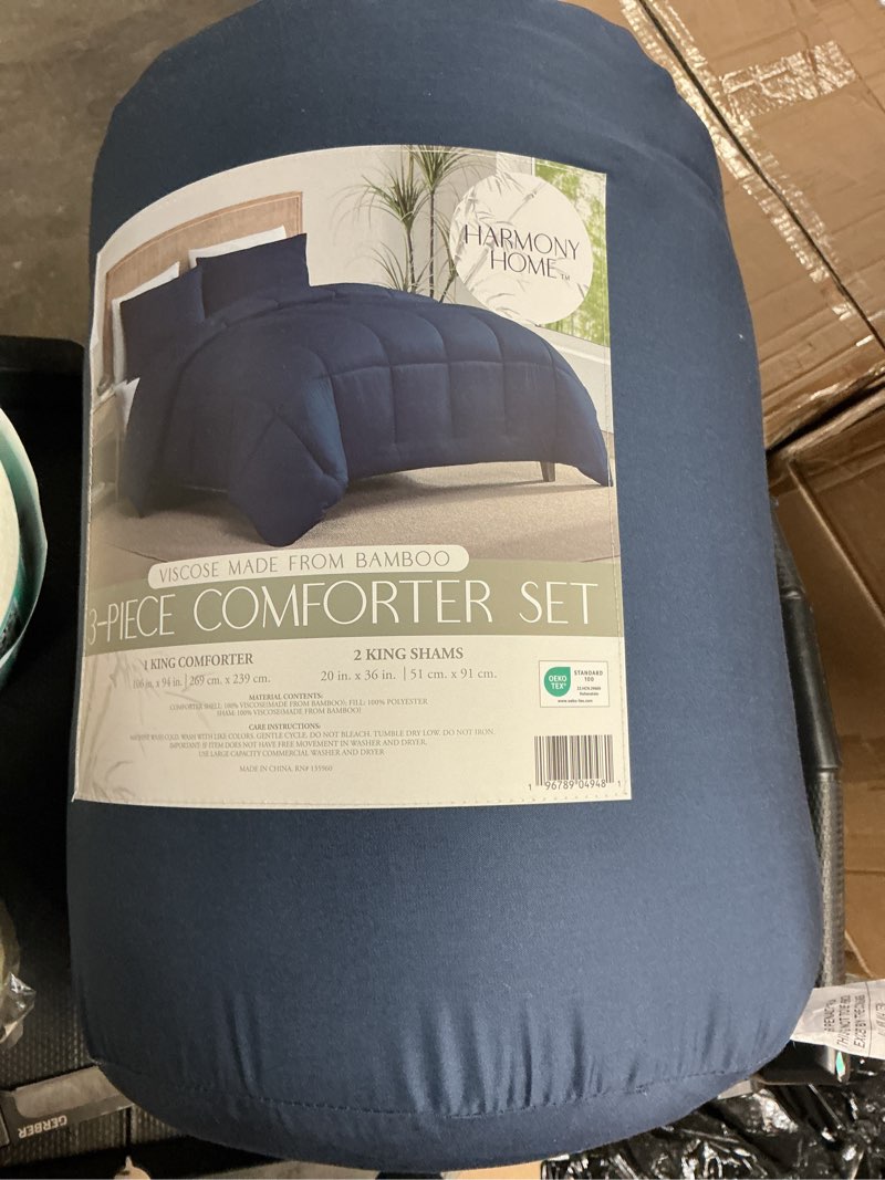 Condition photo showing New/Like New for bamboo harmony 3-piece viscose made from bamboo comforter set king 