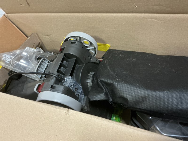 Condition photo showing As Is for Hoover PowerScrub Deluxe Carpet Cleaner Machine for Carpet and Upholstery, Deep Cleaning Carpet Shampooer Machine with Multi-Purpose Tools, Pair Carpet Cleaner Solution