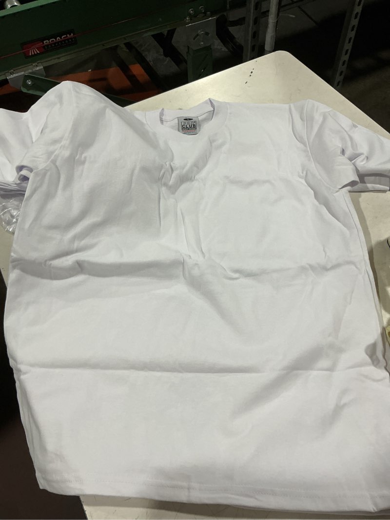 Condition photo showing Good Condition for pro club men's 6-pack heavyweight cotton short sleeve crew neck t-shirt large white