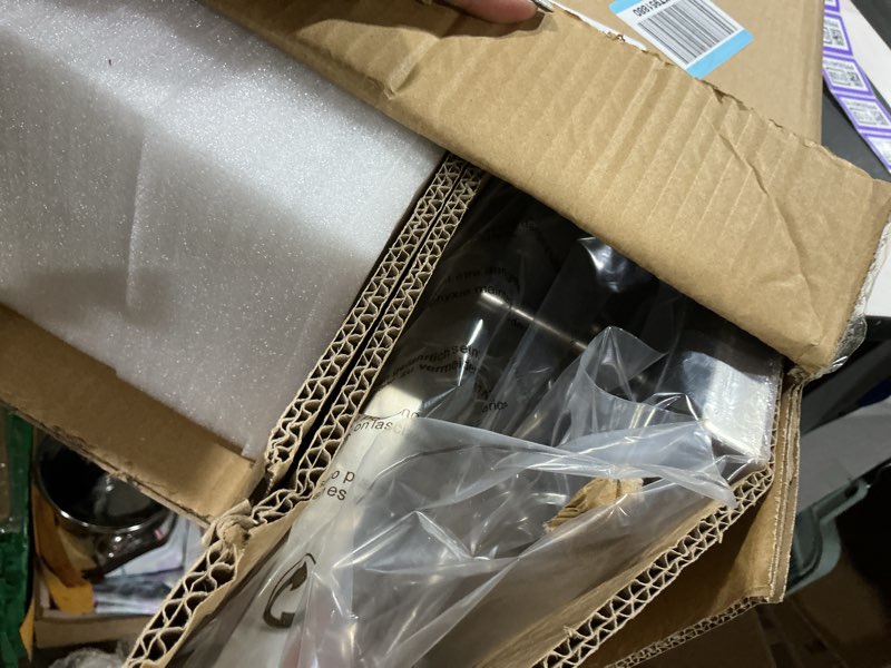 Condition photo showing Good Condition for canmeijia 4-light bathroom vanity light fixtures with brushed nickel, modern vanity lighting for bedroom living room, vanity lights with milky white glass shades, e26 socket, bulbs not included 4 light-brushed nickel