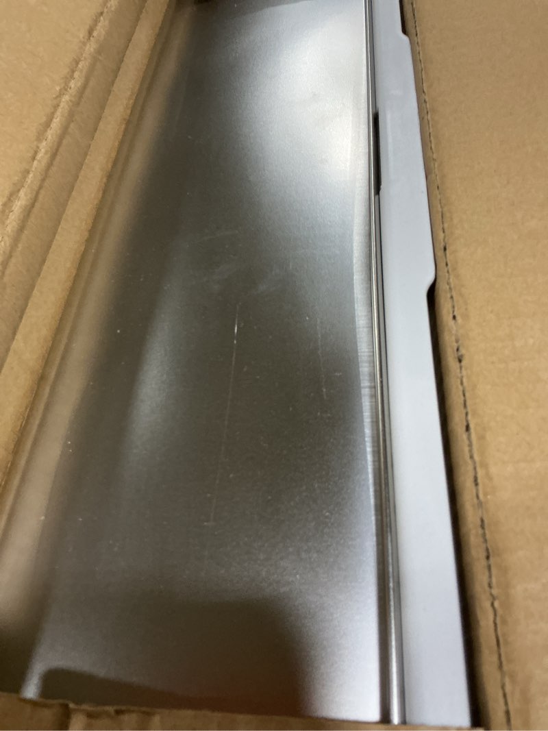 Condition photo showing As Is for Stainless Steel Litter Box | XL Enclosed Cat Litter Boxs with Lid for Big Cats | High Sided, Anti-Urine Leakage | Non-Stick Bottom & Includes Litter Mat & Metal Scoop X-Large Silver Gray