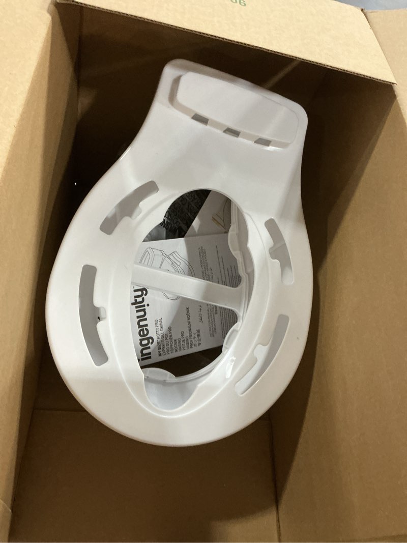 Condition photo showing Good Condition for Summer Infant by Ingenuity My Size Potty Pro in White, Toddler Potty Training Toilet, Lifelike Flushing Sound, for Ages 18 Months+, Up to 50 Pounds