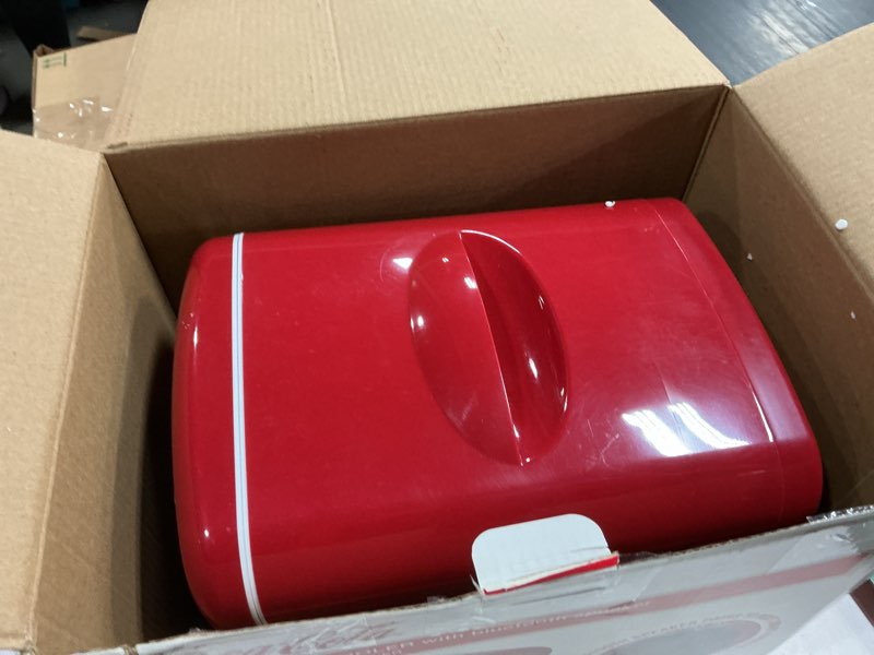 Condition photo showing As Is for koolatron mini fridge bluetooth - portable small cooler for bedroom office makeup compact beverage chiller for drink soda wine use in car dorm patio 6 can