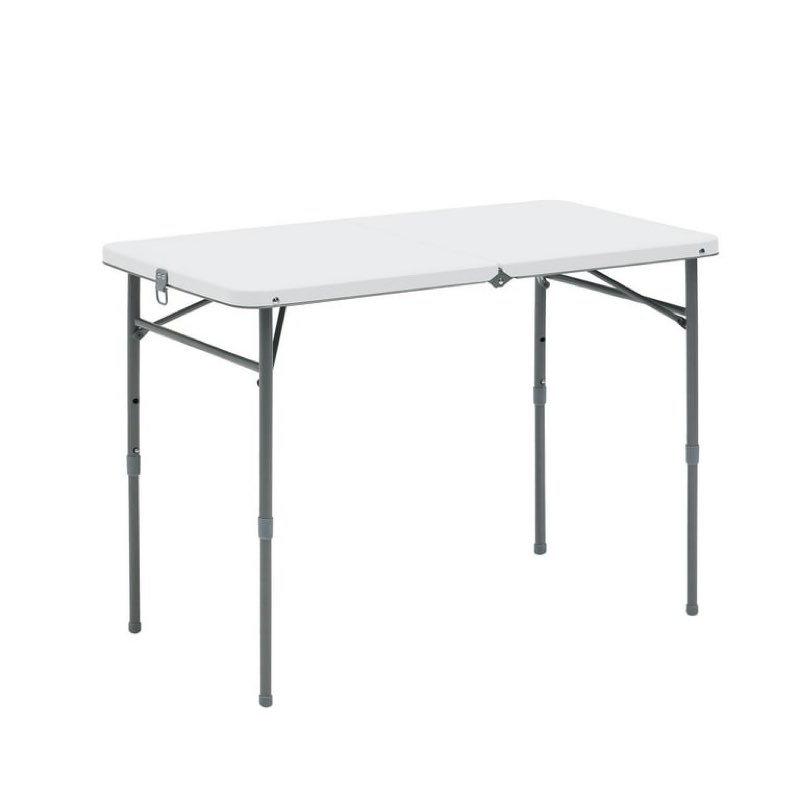 mainstays 7’10” adjustable height centerfold folding table, white