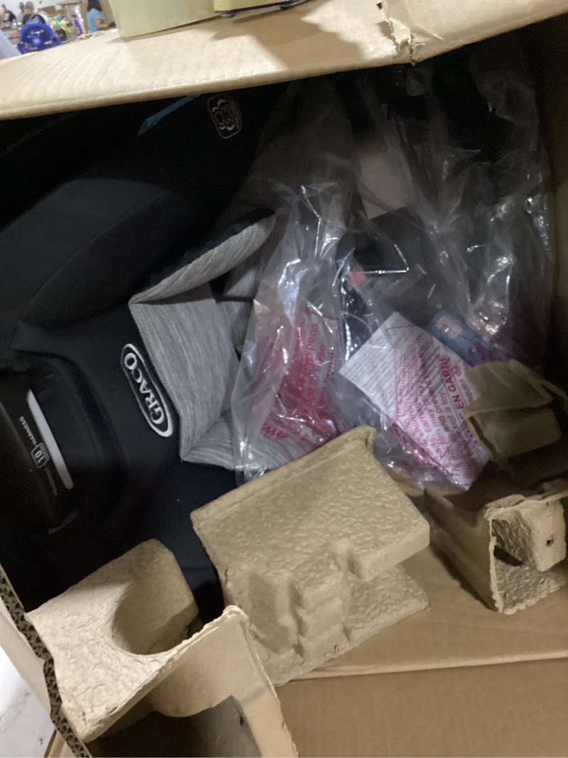 Condition photo showing Good Condition for graco slimfit 3-in-1 convertible car seat, ultra-space-saving design, jarret, suitable for rear and forward-facing, highback booster seat with 10-position headrest