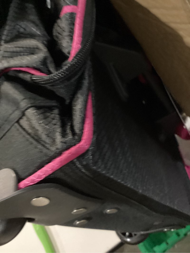 Condition photo showing Good Condition for dance bag with garment rack,23inch dance competition garment bags with clothes rack,suitcase,rolling duffle for travel, wheeled drop-bottom upright luggage closet suitcase(expand-purple 23inch expand-purple