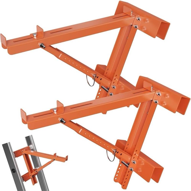 Goyappin Ladder Jacks for Scaffolding Platform 2 Pack,Heavy Duty Steel Jack Scaffold Bracket,Two-Run