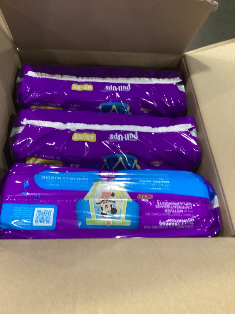Condition photo showing New/Like New for Pull-Ups Boys' Potty Training Pants, Size 4T-5T Training Underwear (38-50 lbs), 99 Count (3 Packs of 33), Packaging May Vary 4T-5T 99