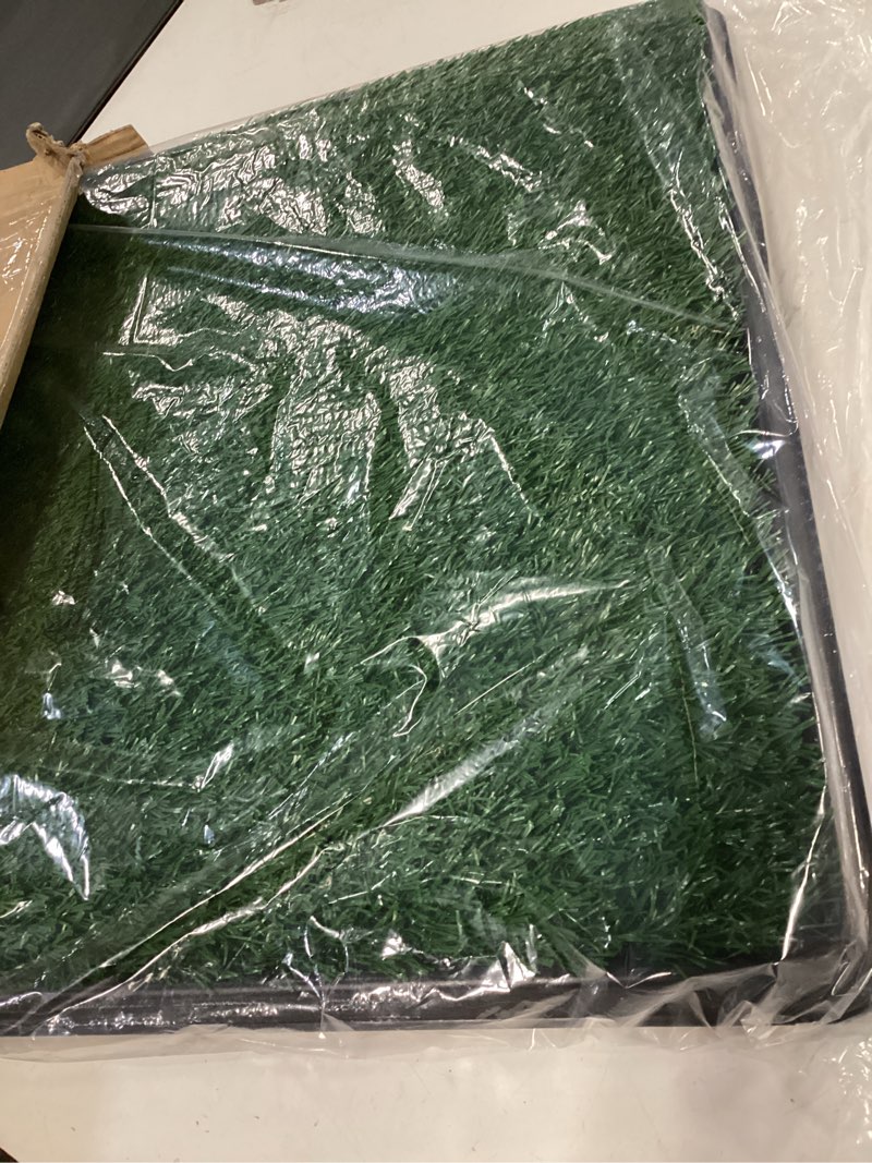 Condition photo showing Good Condition for Artificial Grass Puppy Pee Pad for Dogs and Small Pets - 20x30 Inch, Reusable 3-Layer Turf Pads for Dogs with Tray - Indoor and Outdoor Fake Grass Potty Pet Supplies by PETMAKER