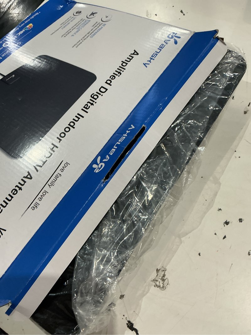 Condition photo showing Good Condition for tv antenna indoor, digital amplified indoor hdtv antenna, 1080p vhf uhf television local channels detachable signal amplifier and 16.5ft long coax cable black