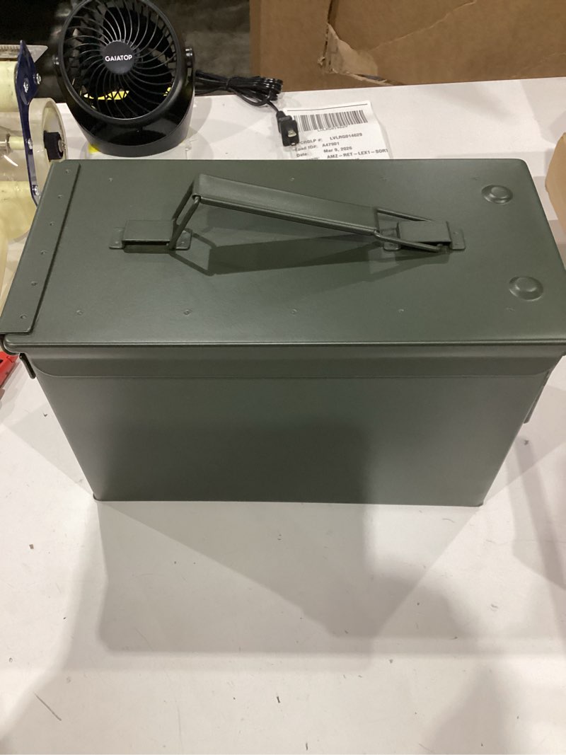 Condition photo showing Good Condition for HARDROCK Metal Ammo Can, Ammo Box 30cal+50cal Blackish green