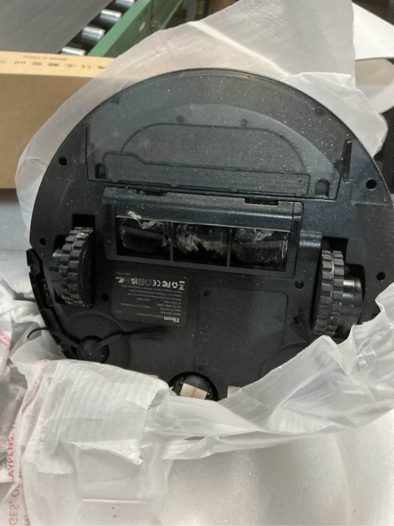 Condition photo showing As Is for V3 Robot Vacuum and Mop Combo,Self-Charging,5000pa Strong Suction,WiFi/Alexa/App Control,3 in 1 Ultra-Slim Robotic Vacuum Cleaners for Hard Floors,Pet Hair and Low Pile Carpets Black
