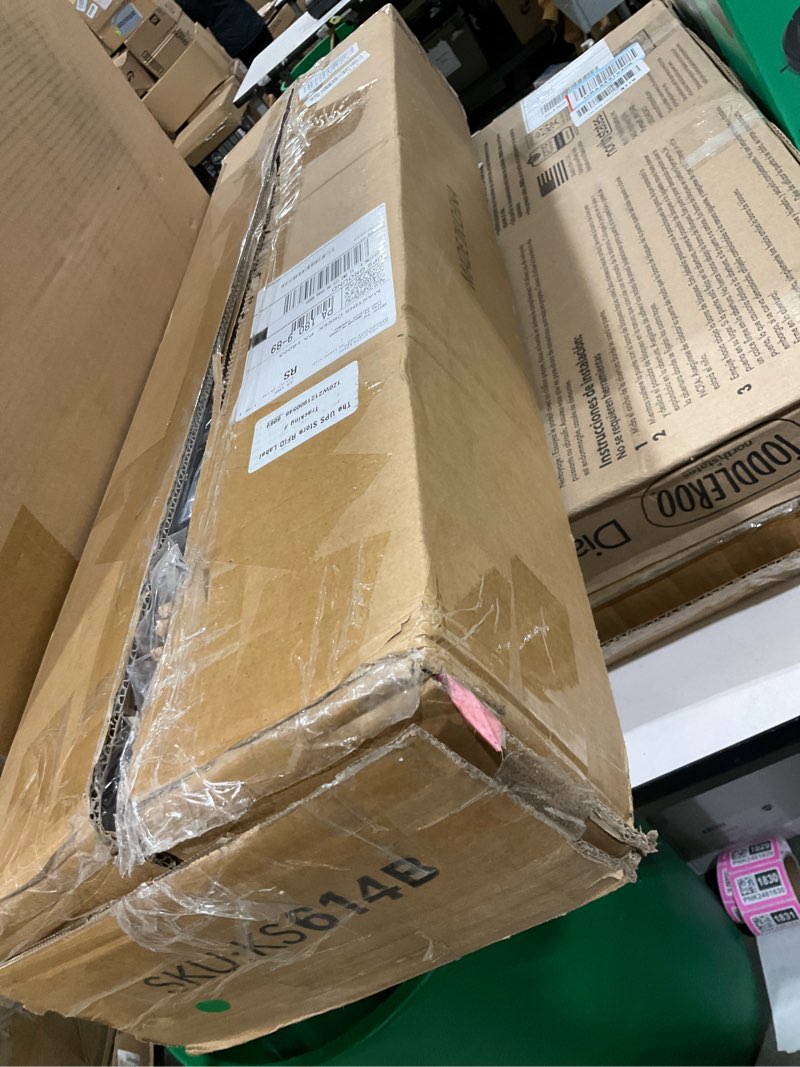 Condition photo showing As Is for TEAMIX 4 Tier Slim Rolling Storage Cart with Wheels, 24.8D x 7.9W Inches, Height Adjustable, Deeper Utility Cart with Handle Narrow Shelf Organizer for Kitchen Laundry Bathroom Pantry Office (Black)