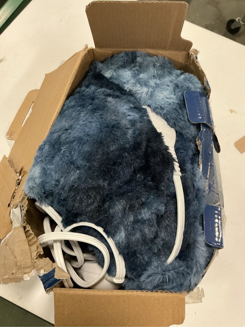 Condition photo showing As Is for Wapaneus Heated Blanket Electric Blanket 72" x 84" Full Size with 10 Heating Levels and 12 Hours time Settings, Flannel Fast-Heating Electric Blanket, ETL Listed, Machine Washable,Dark Blue Dark Blue 72*84in