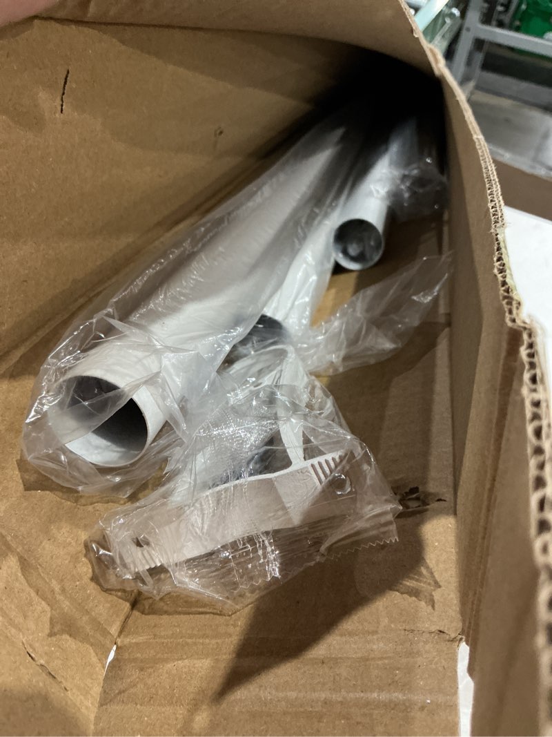 Condition photo showing Good Condition for white tension curtain rods 41-146 in extra long outdoor patio curtain rods no drilling adjustable heavy duty tension rods for windows bathroom living room curtains, rod diameter 1.26in