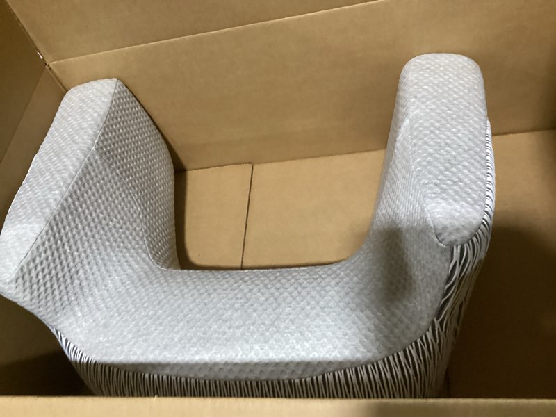 Condition photo showing Good Condition for Reading Pillow for Bed, Petite Adults, Teens Arm Rest Pillow, Reading Lap Pillow, Memory Foam Lap Desk Pillow for Reading, Working, Playing, Crocheting in Bed Couch(Ash Grey) Reading Pillow - Small