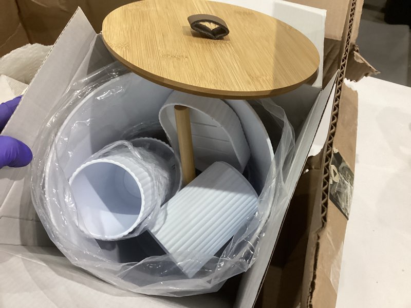 6-Piece Bathroom Set – Includes Toilet Brush, Trash Can & Soap Dispenser, Creating a Tidy and Coordinated Bathroom Space in One Stop?Round-White Round White