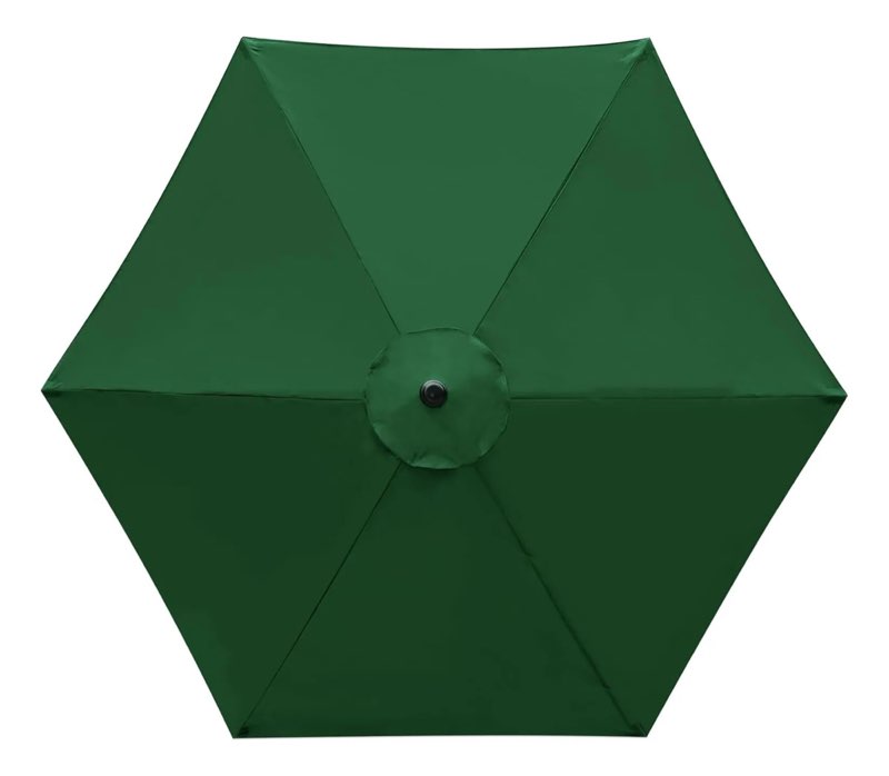 10 feet patio umbrella replacement canopy for 6 ribs, market umbrella top, yard table umbrella top cover,universal strong and thick umbrella canopy,canopy only hunter green