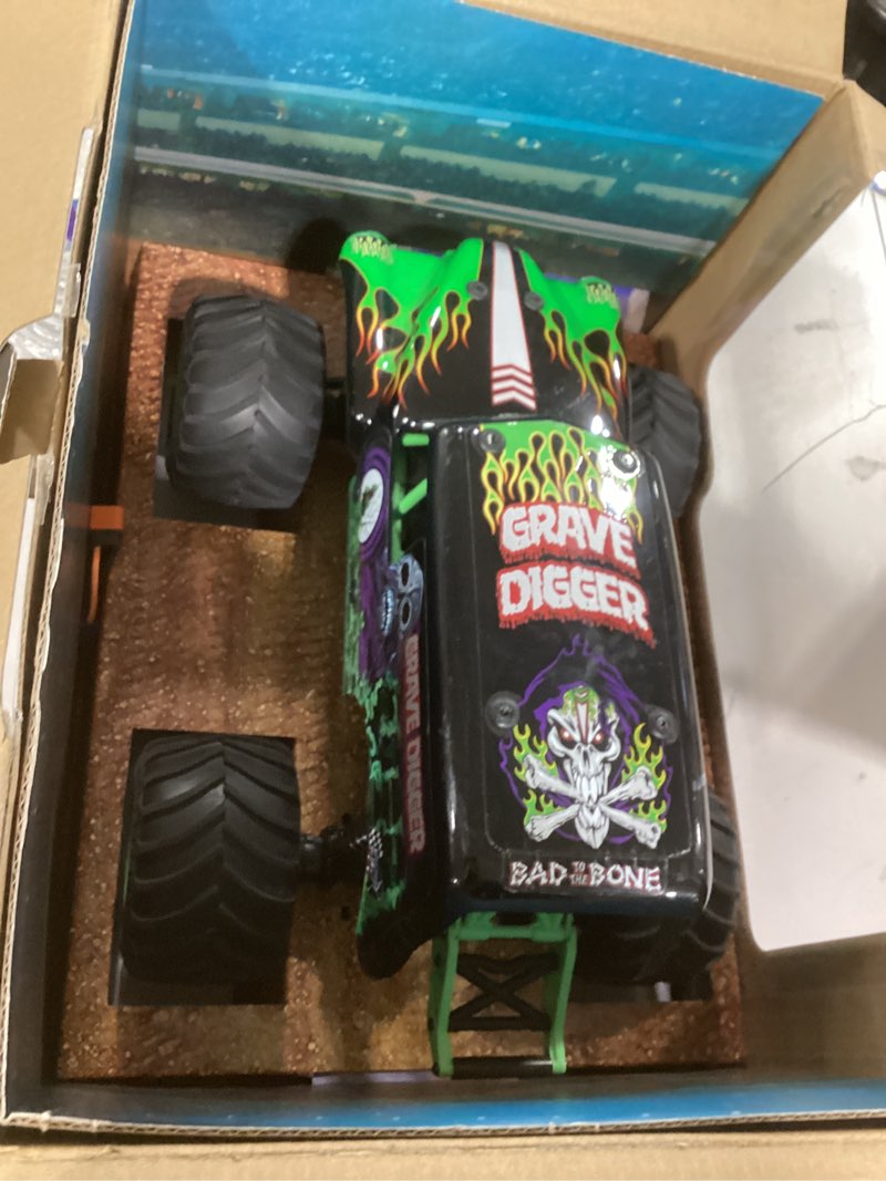 Condition photo showing Good Condition for Losi 1/18 Mini LMT Grave Digger 2S 4X4 RTR Brushed Monster Truck Battery & Charger Included Green LOS01026T1