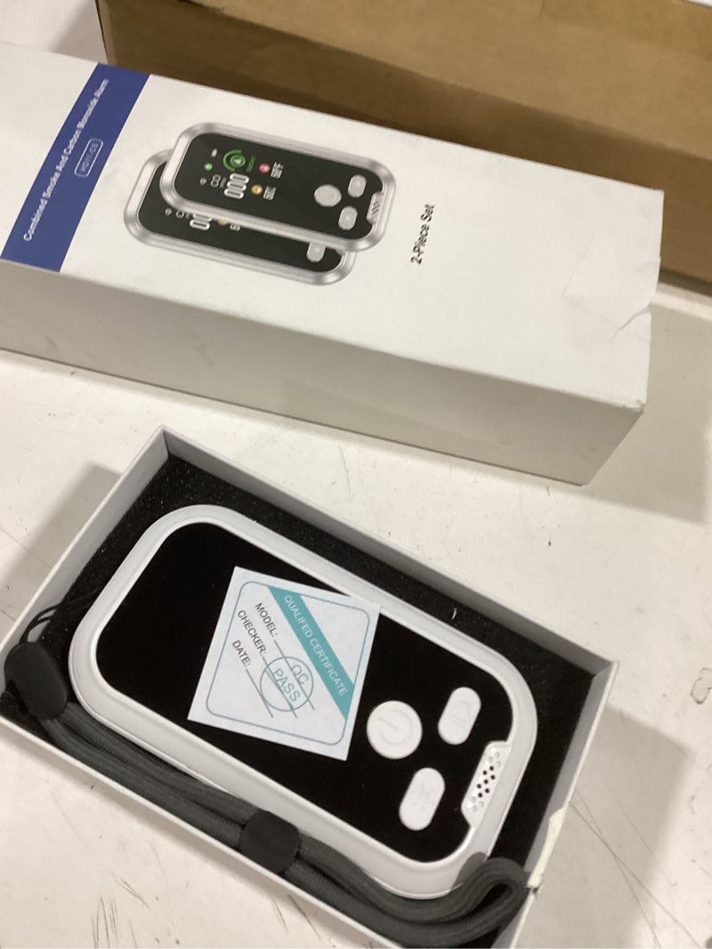 Condition photo showing Good Condition for 2-Pcs 4IN1 Plug in Smoke & Carbon Monoxide Detector Combination Builti-in 2000 mAh Backup Battery HD Screen [Smoke CO Temp Humidity Sensor] Alarm for Home Travel Hotel Indoor (White) 2-PCS White [CO+SMOKE]