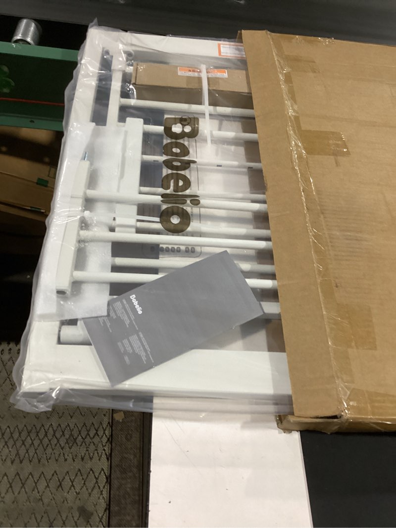 Condition photo showing New/Like New for babelio new version baby gate with cat door adjustable,29-40" metal pet door for stairs & doorways,pressure mounted,no tools needed,white white 29-40" wide, 30" tall