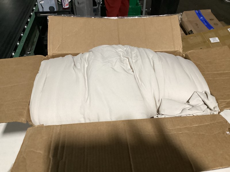 Condition photo showing As Is for Bedsure Super King Size Comforter Set, Beige Soft Prewashed Bedding for All Seasons, 3 Pieces GentleSoft™ Bed Set, 1 Lightweight Comforter (120"x120") and 2 Pillowcases (20"x36") Super King(120"x120") 01 - Beige