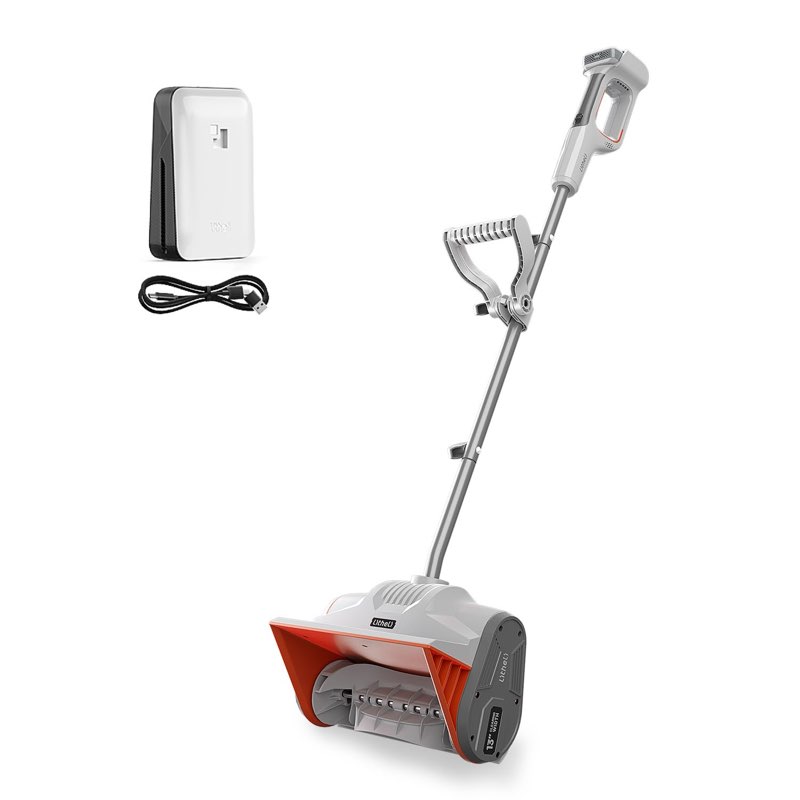 Litheli 40V (2×20V) Cordless Snow Shovel with Directional Plate & Adjustable Handle, 14-Inch Brushle
