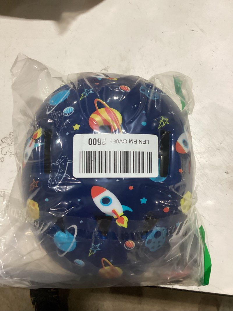 Condition photo showing Good Condition for toddler bike helmet, kids helmets baby infant bike helmet for kids toddlers boys girls age 1-3/2-4/3-5/5-8 for biking scootering skateboarding blue space small for toddler 1-3 (17-19.7 in)