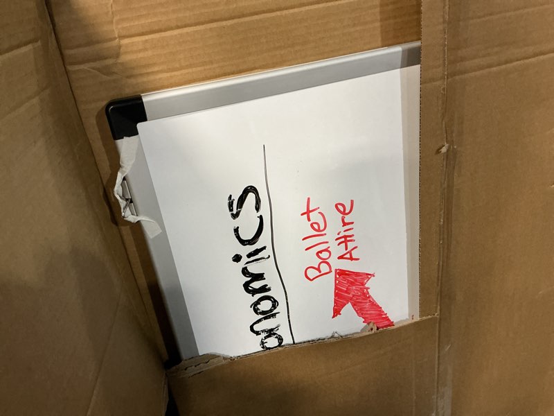 Condition photo showing As Is for Amazon Basics Whiteboard Drywipe Magnetic with Pen Tray and Aluminium Trim, 90 cm x 60 cm (WxH)