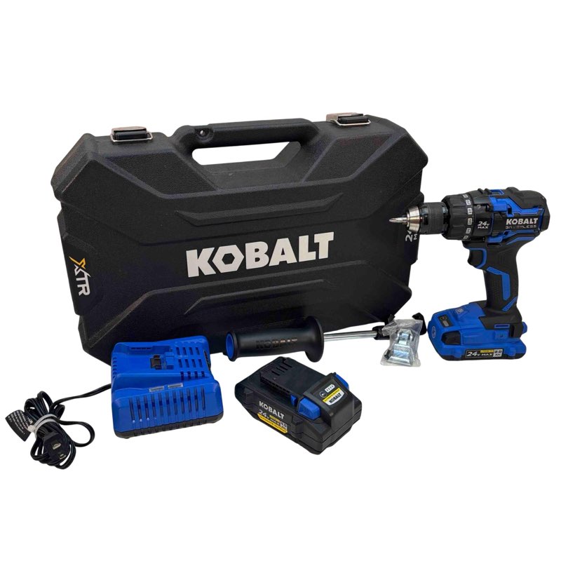 Kobalt XTR 24-volt Max 1/2in Keyless Brushless Cordless Drill Set KXDD 1424A-03