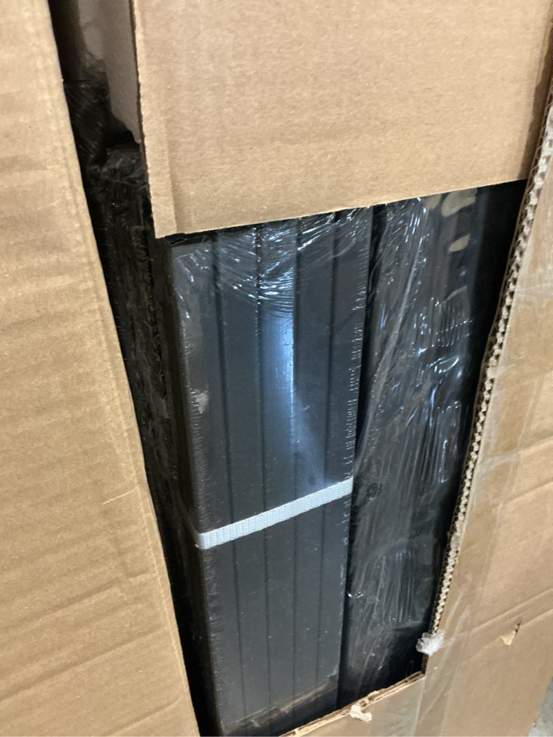 Condition photo showing New/Like New for Metal Platform Queen Bed Frame with Headboard Sturdy Steel Slats Support No Box Spring Needed Easy Assembly Black Queen Black