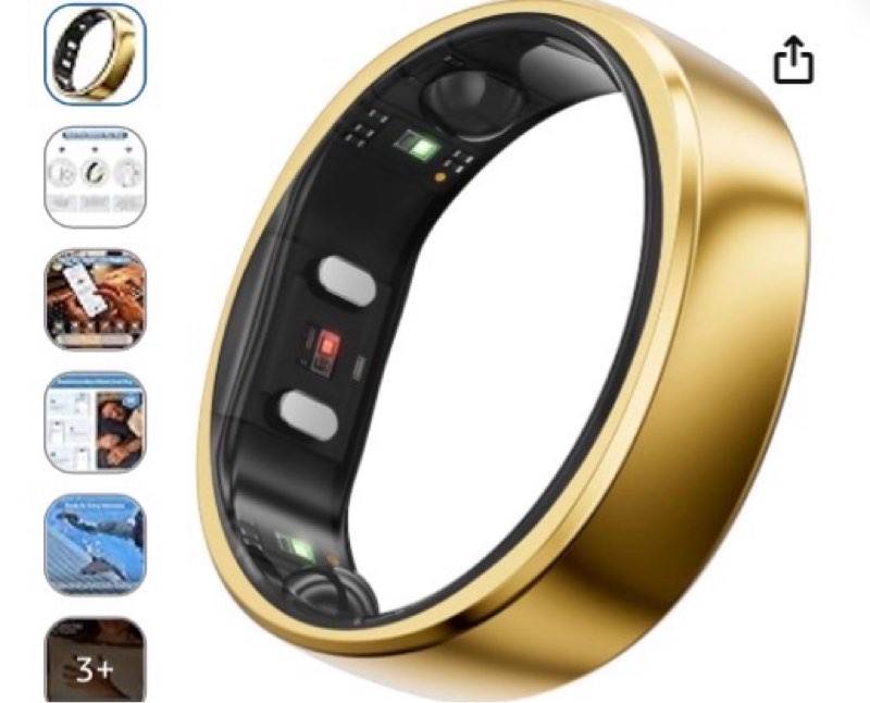 Nyweey Smart Ring for Women Men Fitness Ring with Heart Rate, Blood Oxygen, Sleep Tracker, Step Trac