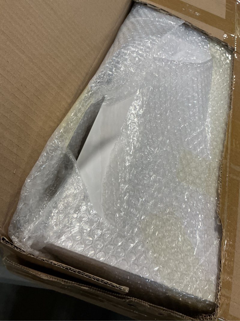 Condition photo showing As Is for 5 Pcs 24x12 Inch Wavy Wire Shelf Covers, Foamed PVC Faux Wood Closet Organizer, Non-Bearing Decorati