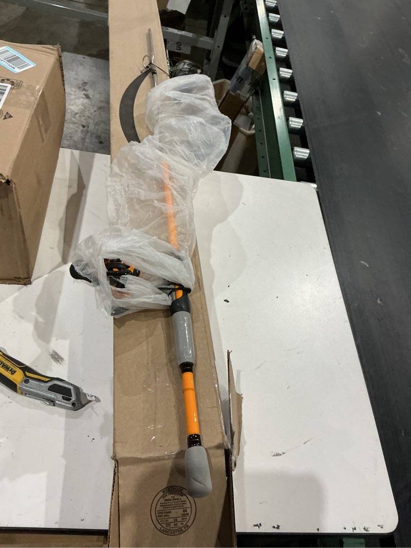 Condition photo showing As Is for lew’s hypersonic spinning reel and fishing rod combo, im6 graphite rod with fast action, 3+1 bearings, 5.1:1 gear ratio, speed lube, orange/gray 7'0"