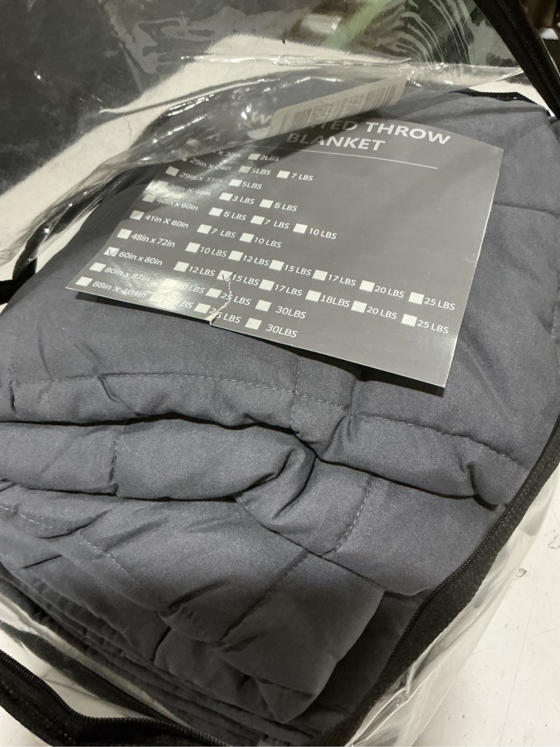 Condition photo showing Good Condition for yescool weighted blanket for adults (15 lbs, 60" x 80", grey) cooling heavy blanket for sleeping perfect for 140-160 lbs, queen size breathable blanket with premium glass bead, machine washable grey 60x80-15 lbs