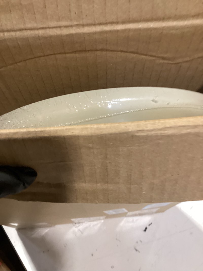 Condition photo showing New/Like New for highcraft premium elongated toilet seat with slow-close design & adjustable hinges - molded wood toilet seat - fits standard elongated toilets - oval seat in bone/beige