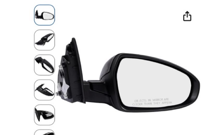 GELUOXI Right Side Mirror Heated Manual Folding Black Replacement for Kia Forte 2019 2020 2021 2022 
