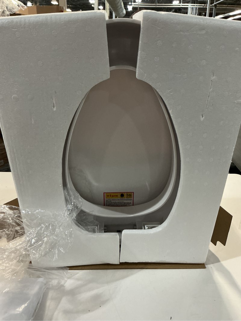 Condition photo showing Good Condition for ELONGATED toilet seat risers for seniors, Slow Close, Elevated toilet seat, Heavy Duty, Never Loosen, Raised toilet seat elongated bowl, White(18.5”)