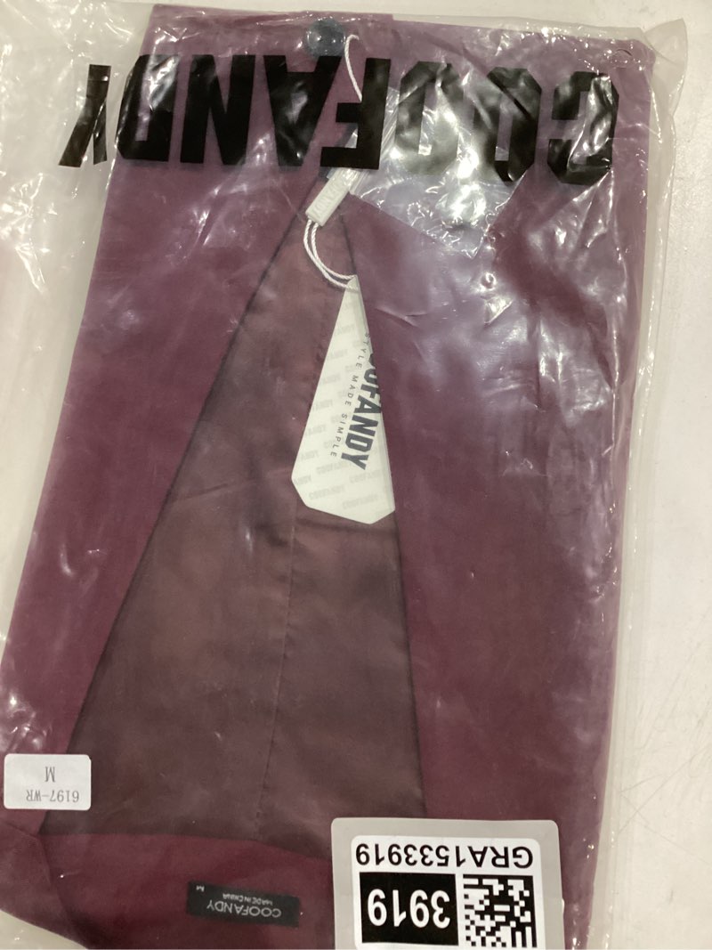 Condition photo showing New/Like New for COOFANDY Men's Business Suit Vest Slim Fit Dress Vest Wedding Waistcoat Wine Red Medium