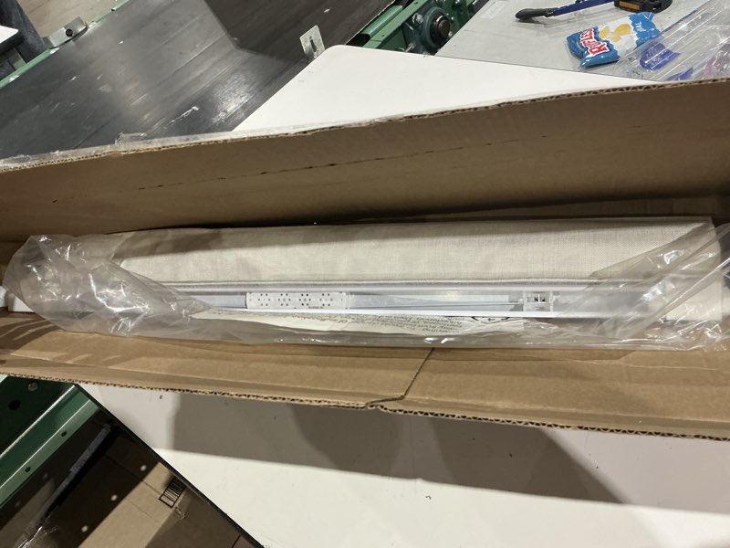 Condition photo showing As Is for cordless roman shades for windows - 36 inch width x 64 inch length (ivory) - blackout polyester window privacy blinds for bedroom, kitchen & dining room by achim home décor ivory 36x64