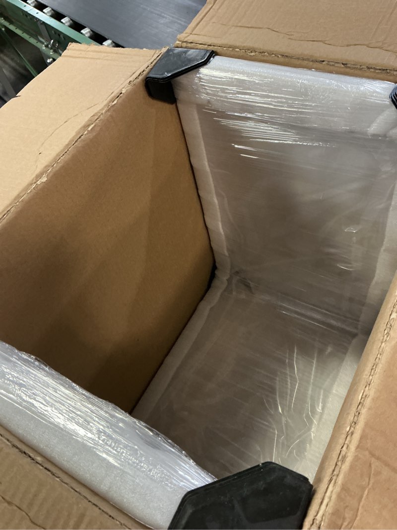Condition photo showing Good Condition for clear transparent acrylic end table with rounded edges,18" h compact small table, acrylic side table suitable for living room, night stands for bedrooms, modern occasional tables 12" d x 16" w x 18" h - clear