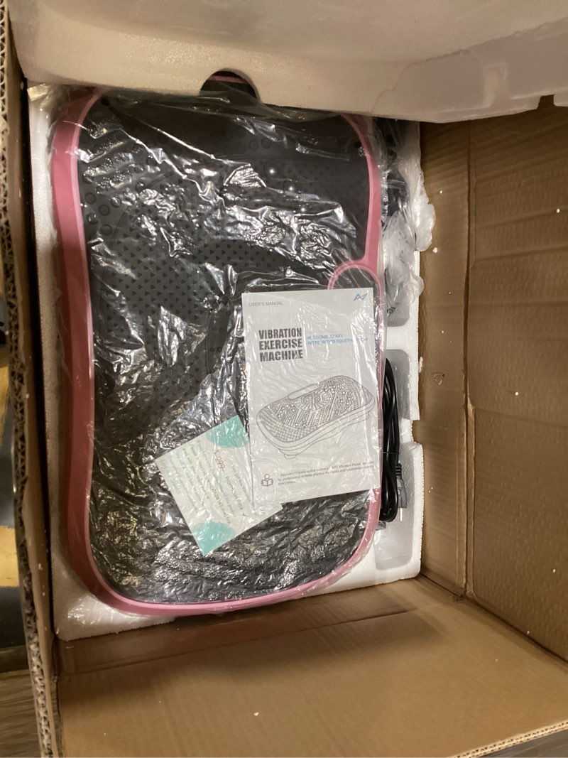 Condition photo showing Good Condition for AXV Vibration Plate Fitness Platform Exercise Machine Vibrating Shaking Full Body Shaker Workout Vibrate Stand Shake Board Sport Gym for Weight Loss Fat Burner for Women Men SLIM-PINK