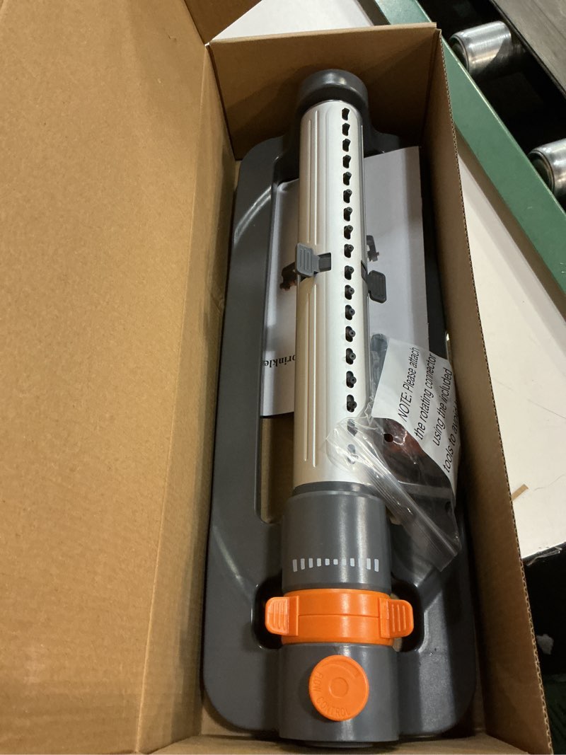 Condition photo showing New/Like New for linex oscillating water sprinklers for yard, garden and lawn sprinkler for large outdoor area with adjustable spray oscillating-2