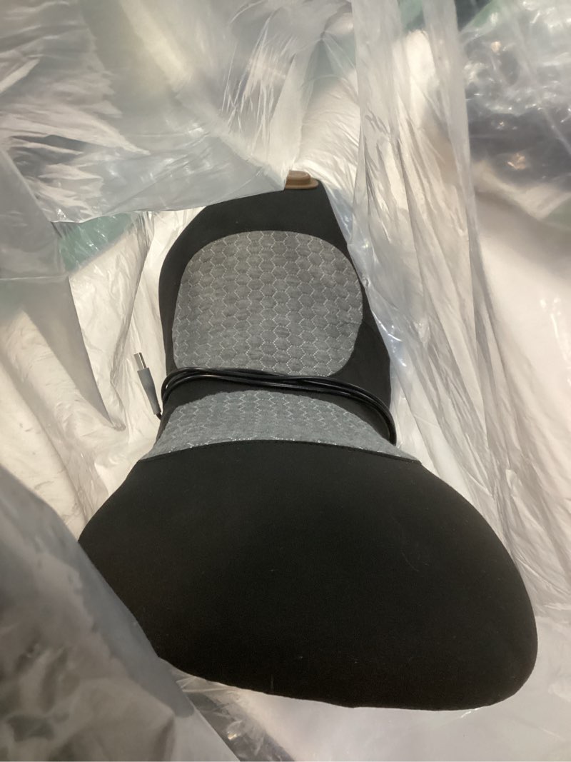 Condition photo showing Good Condition for 3-in-1 electric lumbar support pillow for bed and chair, triple fusion back massager with heat, vibration & traction, designed for lower back comfort and spine support black