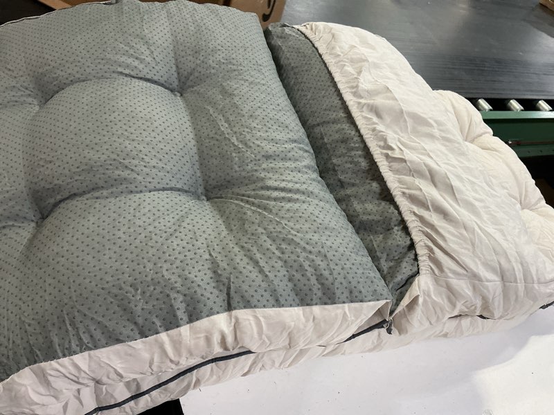 Condition photo showing Good Condition for magic elephant chaise lounge cushion outdoor, memory foam patio lounge chair cushion with ties for indoor outdoor furniture, water-repellent replacement long chair cushion (antique white)