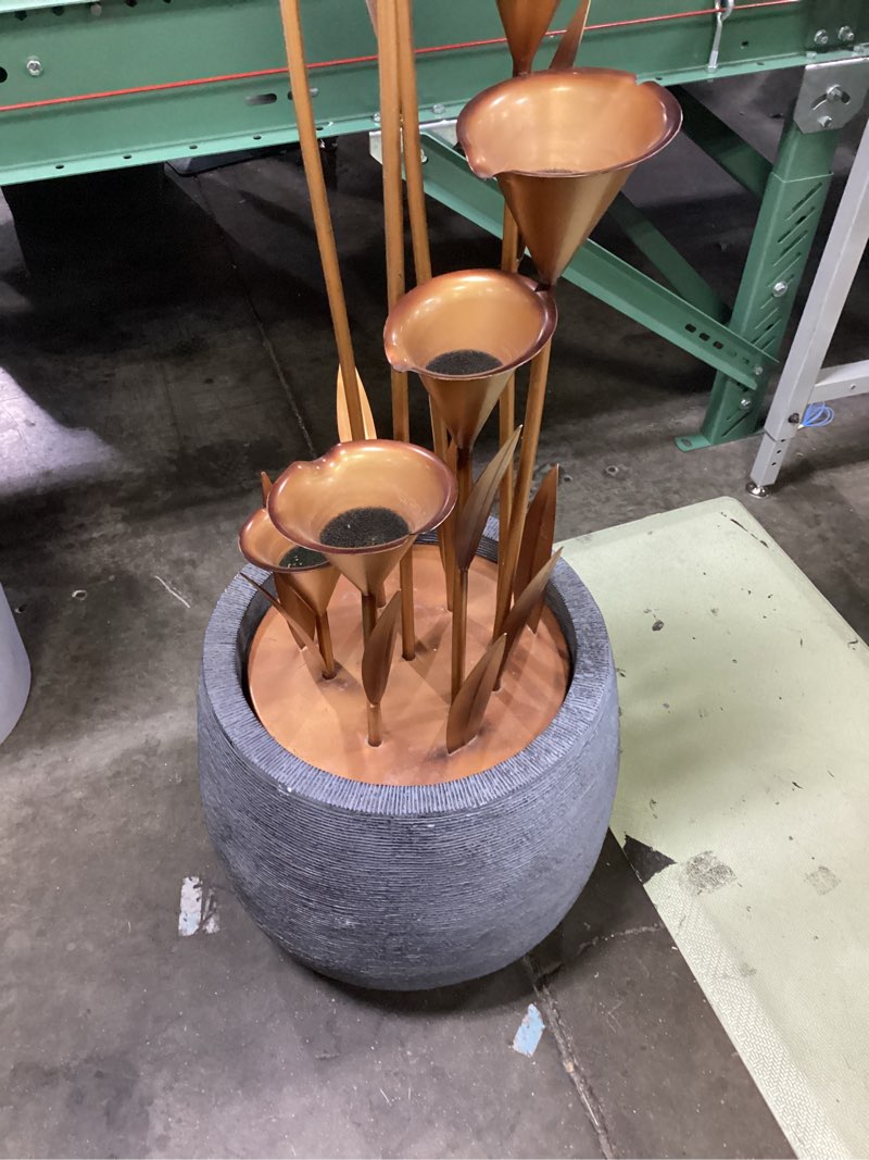 Condition photo showing As Is for 55\" calla lily fountain
