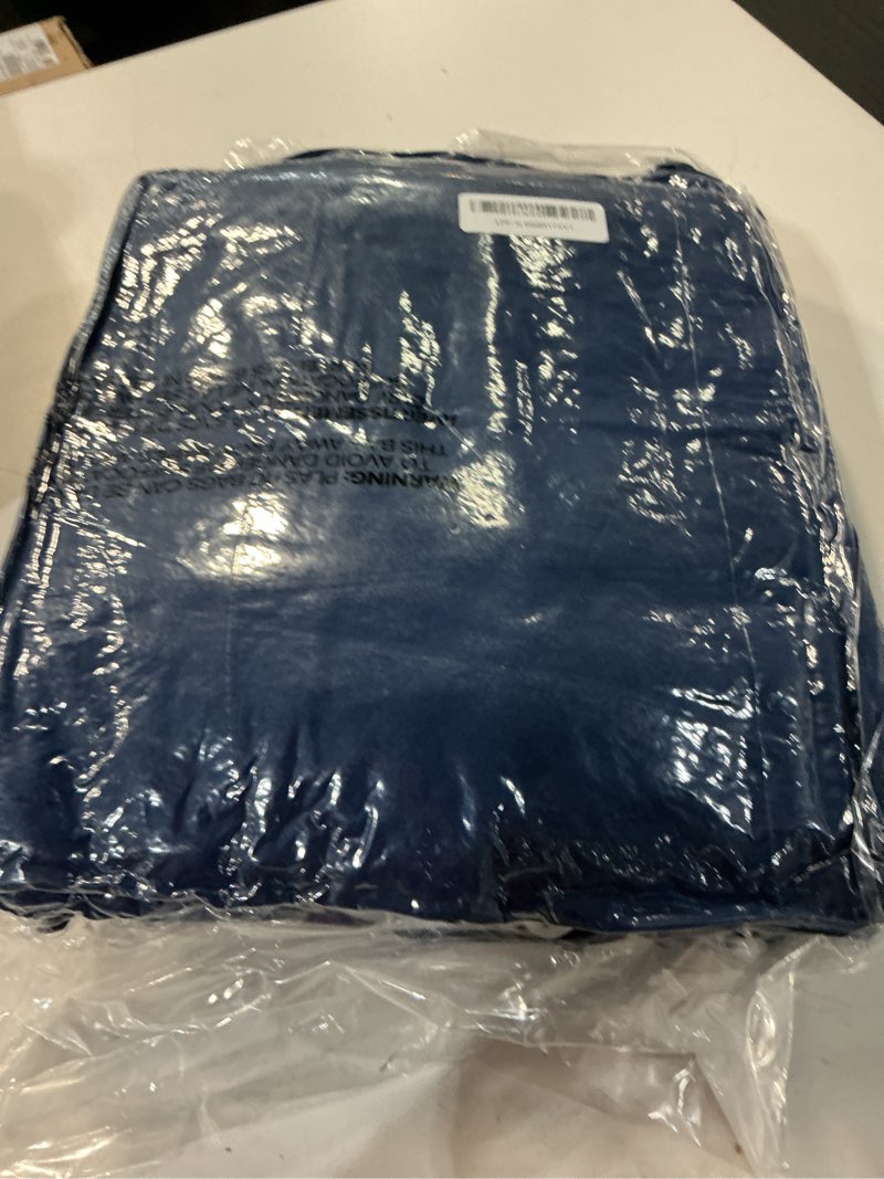 Condition photo showing New/Like New for bare home queen comforter - reversible colors - goose down alternative - ultra-soft - premium 1800 series - all season warmth - bedding comforter (queen, dark blue/grey) queen 08 - dark blue/grey